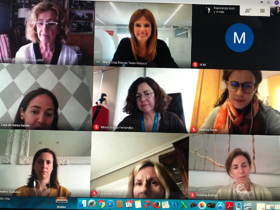 foto del Encuentro de trabajo del equipo editorial con autoras. 12 de junio de 2020.